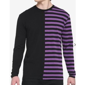 Purple and Black split shirt